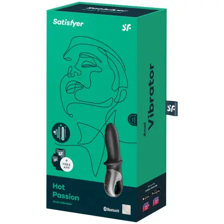 HOT Passion Vibrador Anal APP Negro - Recargable | Satisfyer