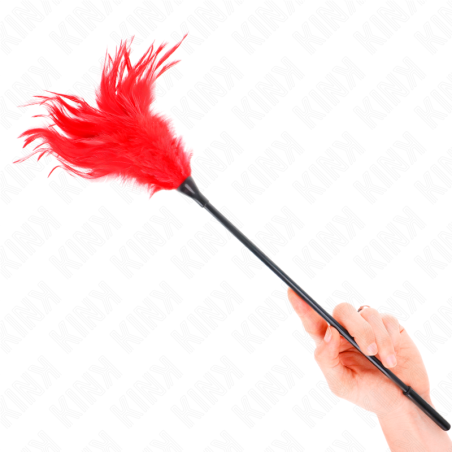 KINK - PLUMAS MÚLTIPLES PARA COSQUILLAS ROJO 45 CM KINK IMPACT & TOUCH