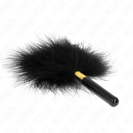 KINK - PLUMAS PARA COSQUILLAS METAL DORADO NEGRA 18 CM KINK IMPACT & TOUCH