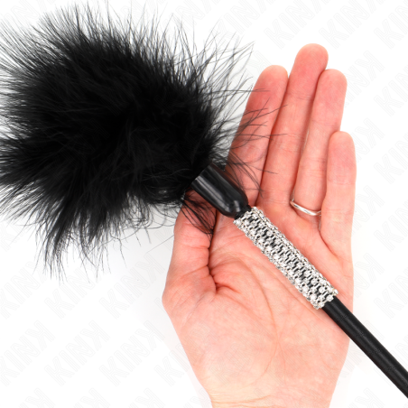 KINK - PLUMAS PARA COSQUILLAS CON MANGO DE DIAMANTES DE IMITACIÓN 50 CM KINK IMPACT & TOUCH