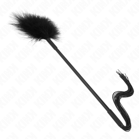 KINK - LÁTIGO DE SILICONA CON PLUMAS PARA COSQUILLAS 47 CM KINK IMPACT & TOUCH