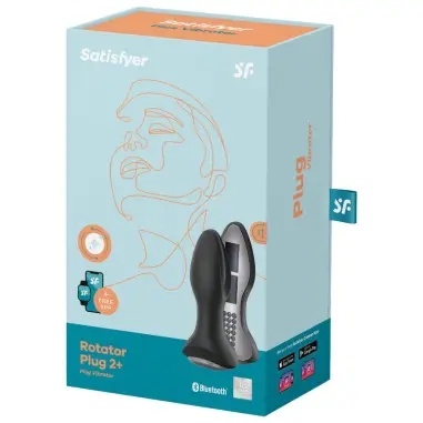 Rotator Plug 2+ Plug Vibrador APP Negro | Satisfyer