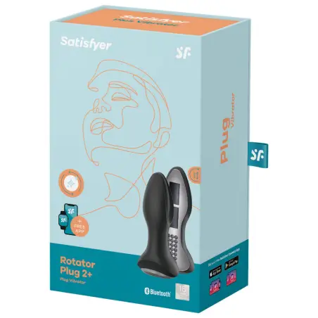 Rotator Plug 2+ Plug Vibrador APP Negro | Satisfyer