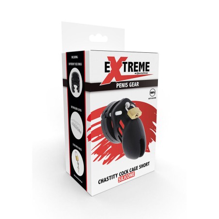 HIDDEN DESIRE - EXTREME JAULA DE CASTIDAD SILICONA TALLA S NEGRO HIDDEN DESIRE