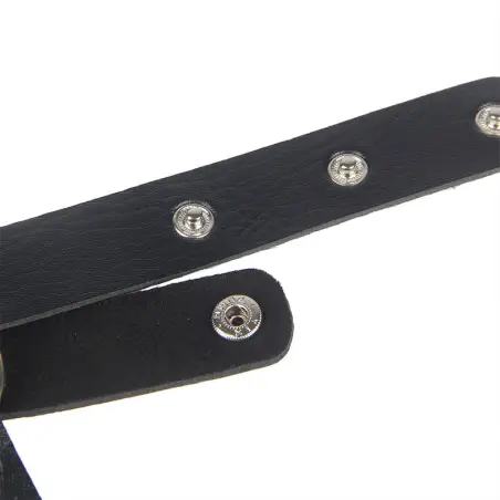 Arnés de Pecho Cadenas Cuero Negro Talla Única | Subblime
