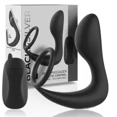 BLACK&SILVER - MASAJEADOR ANAL CONTROL REMOTO SILICONA RECARGABLE NEGRO 2