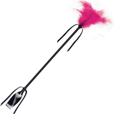 SECRETPLAY - FUSTA & PLUMA NEGRO Y FUCSIA SECRETPLAY 100% FETISH