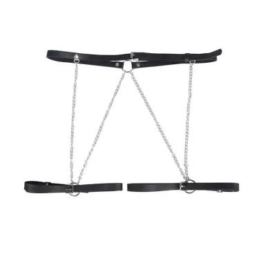 Arnés Forma Cinturon Cuero Negro Talla Única | Subblime