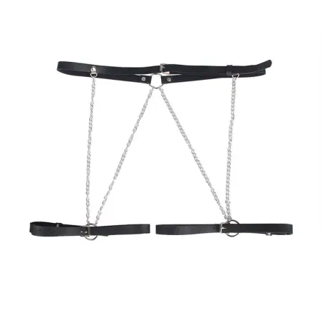 Arnés Forma Cinturon Cuero Negro Talla Única | Subblime
