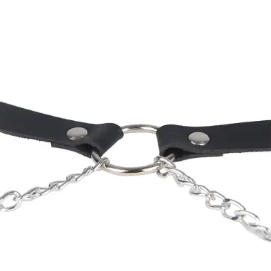 Arnés Forma Cinturon Cuero Negro Talla Única | Subblime