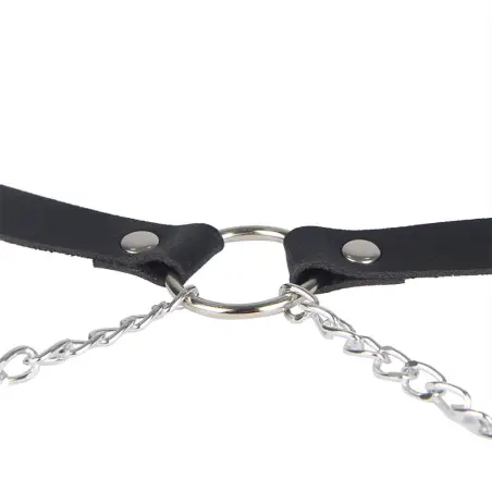 Arnés Forma Cinturon Cuero Negro Talla Única | Subblime