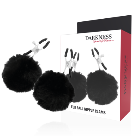 DARKNESS - PINZAS PARA PEZONES CON POMPONES 1 DARKNESS SENSATIONS