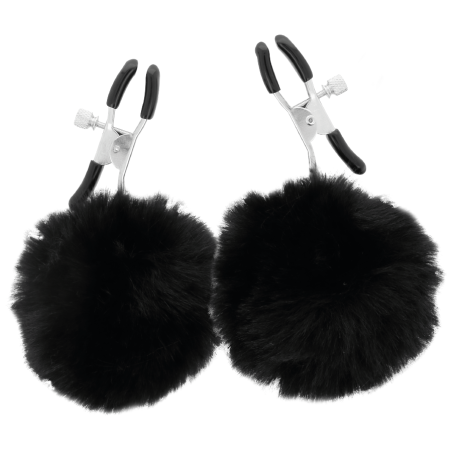 DARKNESS - PINZAS PARA PEZONES CON POMPONES 1 DARKNESS SENSATIONS