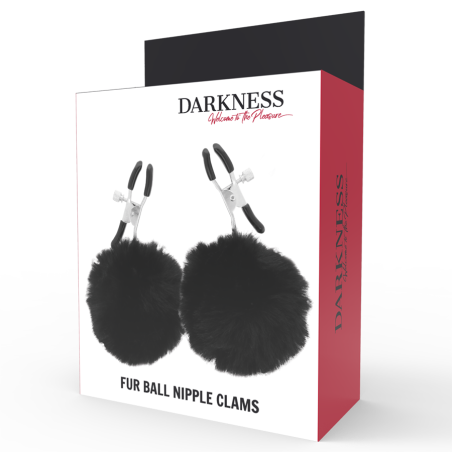 DARKNESS - PINZAS PARA PEZONES CON POMPONES 1 DARKNESS SENSATIONS