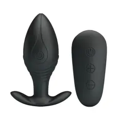 PRETTY LOVE - REGINA PLUG ANAL VIBRADOR RECARGABLE NEGRO 2