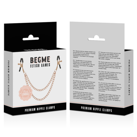 BEGME - BLACK EDITION PINZAS PEZONES CON CADENA BEGME BLACK EDITION