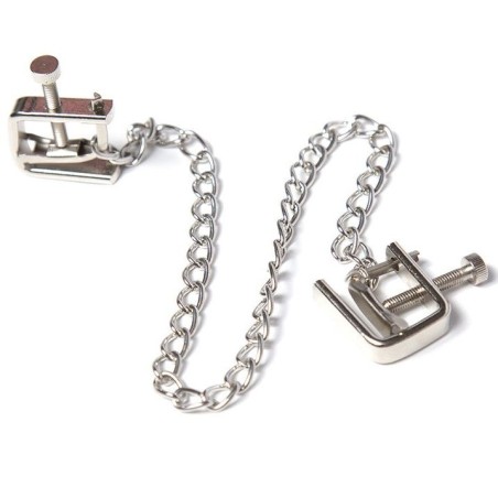 OHMAMA FETISH - PINZAS METALICAS TORNILLO CON CADENA OHMAMA FETISH