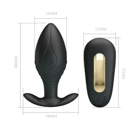 Regina Plug Anal Vibrador Recargable Negro | Pretty Love