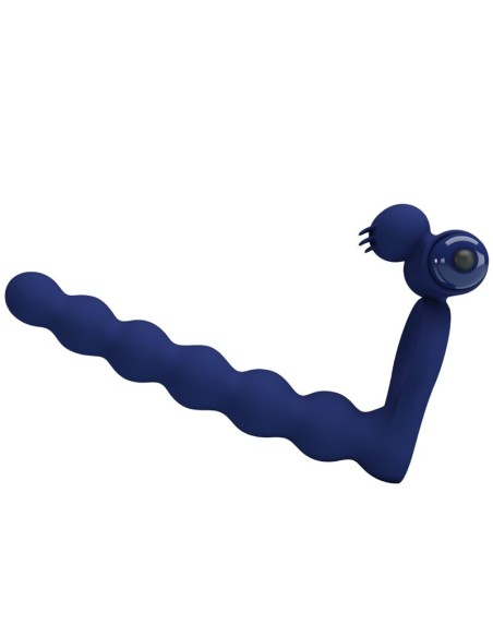 PRETTY LOVE - AJMAL ANILLO VIBRADOR CON PLUG AZUL 