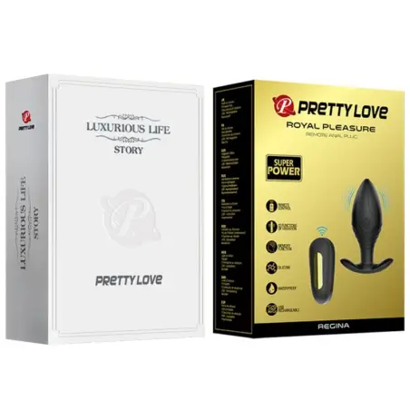 Regina Plug Anal Vibrador Recargable Negro | Pretty Love