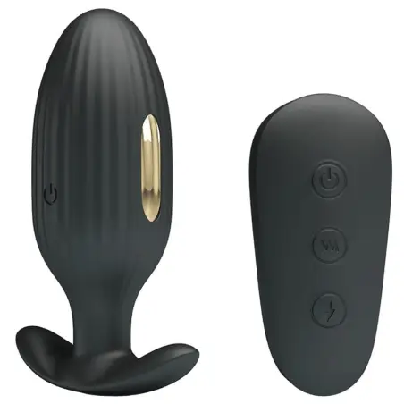 Kelly Plug Anal Vibrador Recargable Negro | Pretty Love