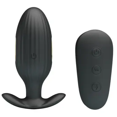 Kelly Plug Anal Vibrador Recargable Negro | Pretty Love