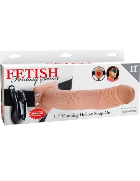 FETISH FANTASY SERIES - 11 ARNES VIBRADOR CON TESTICULOS HUECO MAN 27.9 CM NATURAL 