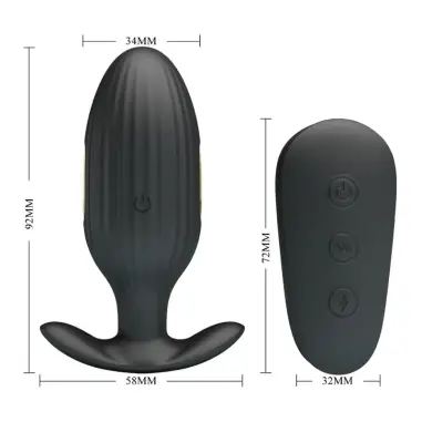 Kelly Plug Anal Vibrador Recargable Negro | Pretty Love
