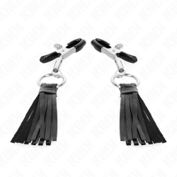 KINK - PINZAS PARA PEZONES CON BORLAS DE POLIPIEL 6 CM KINK NIPPLE GRIP