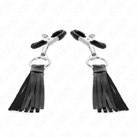 KINK - PINZAS PARA PEZONES CON BORLAS DE POLIPIEL 6 CM KINK NIPPLE GRIP