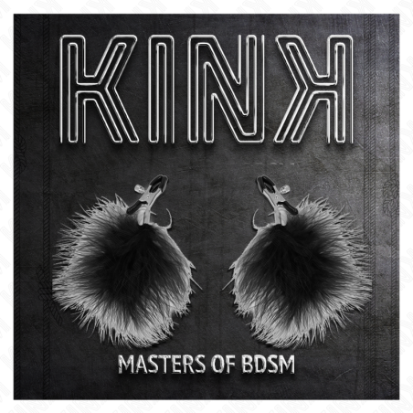 KINK - PINZAS PARA PEZONES CON PLUMA NEGRO 7 CM KINK NIPPLE GRIP