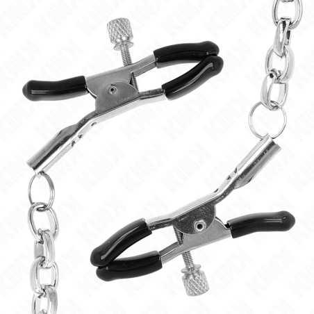 KINK - PINZAS PARA PEZONES CON CADENA GRUESA 30 CM KINK NIPPLE GRIP