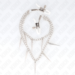 KINK - PINZAS PARA PEZONES CON CADENA DE PÚAS 30 CM KINK NIPPLE GRIP 2