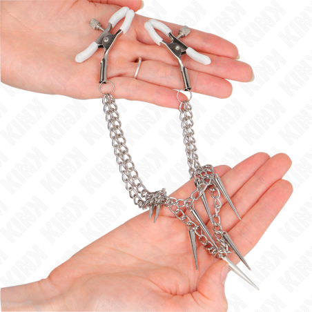 KINK - PINZAS PARA PEZONES CON CADENA DE PÚAS 30 CM KINK NIPPLE GRIP