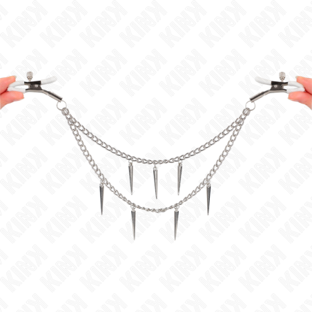 KINK - PINZAS PARA PEZONES CON CADENA DE PÚAS 30 CM KINK NIPPLE GRIP