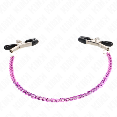 KINK - PINZAS PARA PEZONES CON CADENA VIOLETA 30 CM KINK NIPPLE GRIP