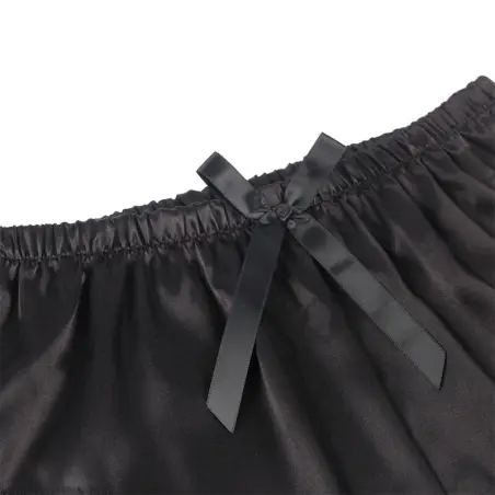 Pijama Sexy Saten y Encaje Negro L/XL | Subblime