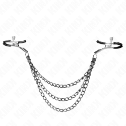 KINK - PINZAS PARA PEZONES CON TRIPLE CADENA NEGRO 20/23/28 CM KINK NIPPLE GRIP 2