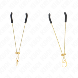 KINK - PINZAS PARA PEZONES FINA DORADO 7 CM KINK NIPPLE GRIP 2