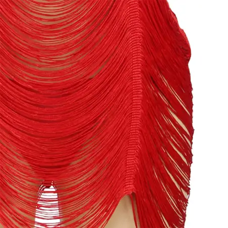Vestido de Flecos + Tanga Rojo S/M | Subblime