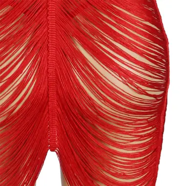 Vestido de Flecos + Tanga Rojo S/M | Subblime