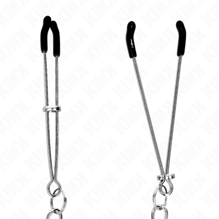 KINK - PINZAS PARA PEZONES FINA CON CADENA GRUESA 30 CM KINK NIPPLE GRIP