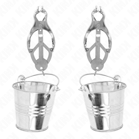 KINK - PINZAS PARA PEZONES ESTILO JAPONÉS CON CUBOS PLATEADO KINK NIPPLE GRIP