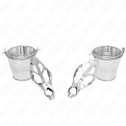KINK - PINZAS PARA PEZONES ESTILO JAPONÉS CON CUBOS PLATEADO KINK NIPPLE GRIP 2