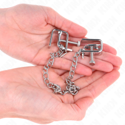 KINK - PINZAS PARA PEZONES COMPRESORA TORNILLO DE BANCO CON CADENA 30 CM KINK NIPPLE GRIP 2