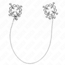 KINK - PINZAS PARA PEZONES FLOR METÁLICA CON CADENA KINK NIPPLE GRIP