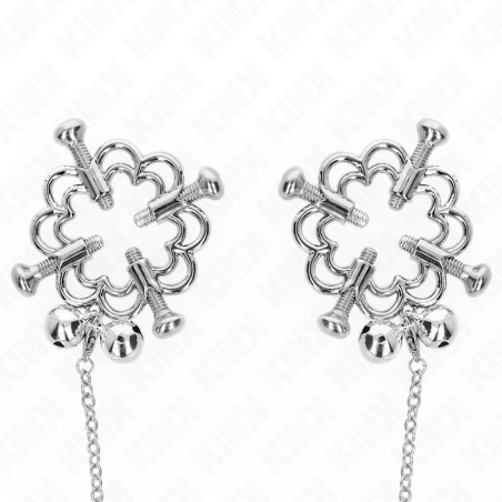 KINK - PINZAS PARA PEZONES FLOR METÁLICA CON CADENA KINK NIPPLE GRIP