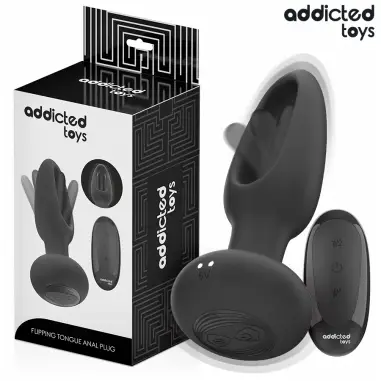 ADDICTED TOYS - PLUG ANAL CON LENGUA VIBRADORA Y CONTROL REMOTO