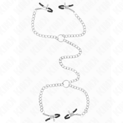 KINK - PINZAS PARA PEZONES DOBLE 32 CM CON CADENAS 14 CM KINK NIPPLE GRIP