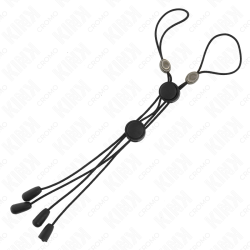 KINK - PINZAS PARA PEZONES DETALLE NEGRO CON ELÁSTICO NEGRO KINK NIPPLE GRIP